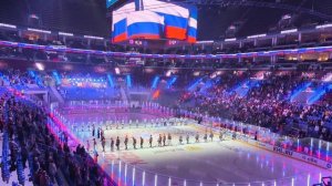 Гимн России на СКА арене на матче Шанхайских драконов