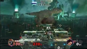 SUPER SMASH REX - Giga Bowser vs T-REX vs Tabuu vs Kazuya