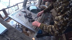 Кордон №13 продолжение. Рыбалка.Уха в лесной избе. Еда на финской свечке.