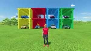 Полицейская машина пожарная машина скорая помощь грузовик перевозка людей - синий трактор