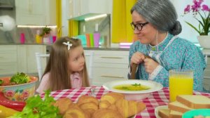 Nastya is helping her little friend find a super nanny