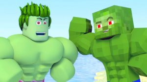 Майнкрафт ПРОТИВ Роблокса Зомби и жизнь Зоммы. Майнкрафт Мультик