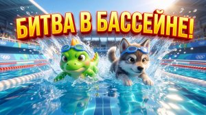 БИТВА В БАССЕЙНЕ! 🏆 Динозаврик Тоша и друзья | Веселая песенка для детей