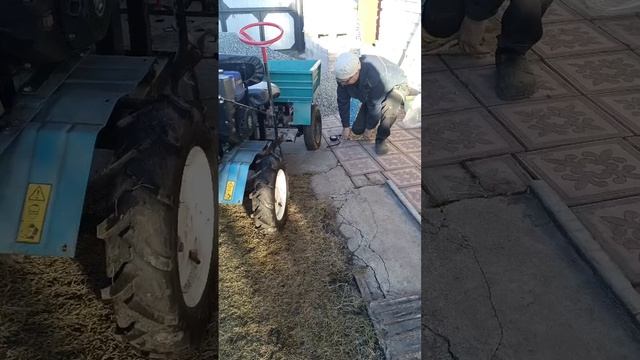 Возим щебень под плитку,у гаража.Планы хорошие