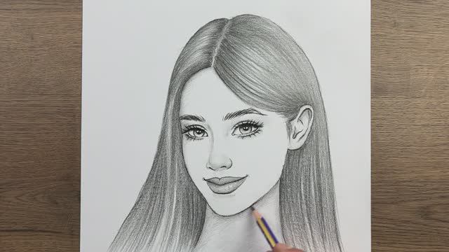 Как шаг за шагом нарисовать очень красивое лицо девушки — простой портрет карандашом