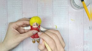 Домовёнок Люся, часть 4. Волосы для ватной игрушки