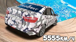 Спуск с горы без тормозов на чит тачках в ГТА 5! Эксперимент в GTA 5 Online