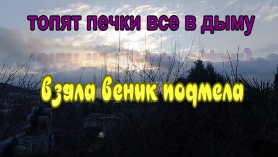 № 1009 топят печки все в дыму // я взяла веник подмела