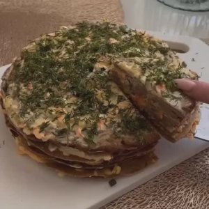 Печеночный тортик.