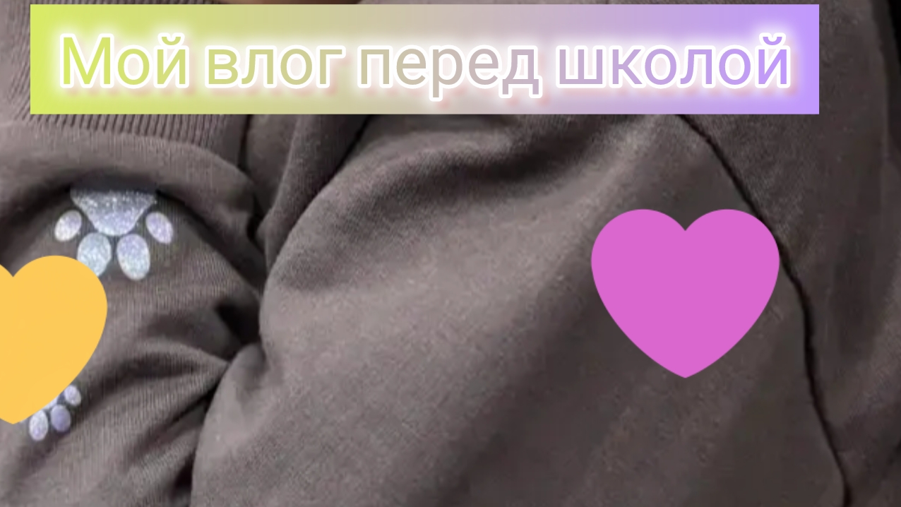 мой влог перед школой