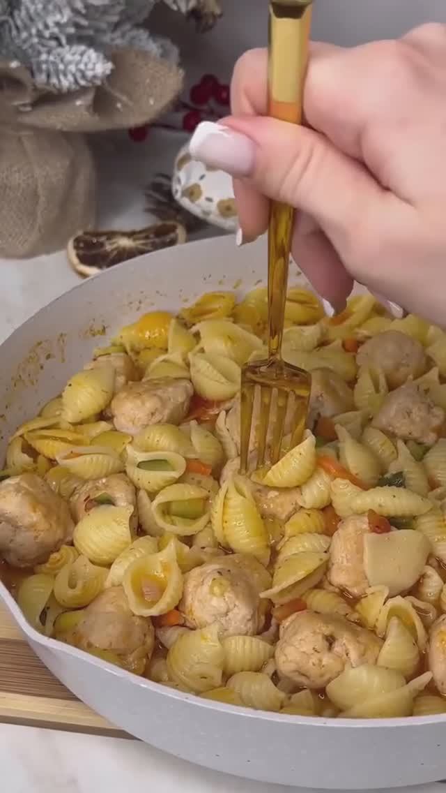 🍜 Мясные шарики с ракушками