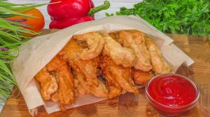 🔴Вы когда-нибудь так готовили?Даже духовка не понадобится! Стрипсы из куриной грудки🥖