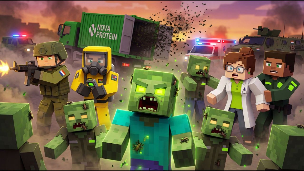 Операция „Зелёная угроза“: остановка зомби-эпидемии Майнкрафт