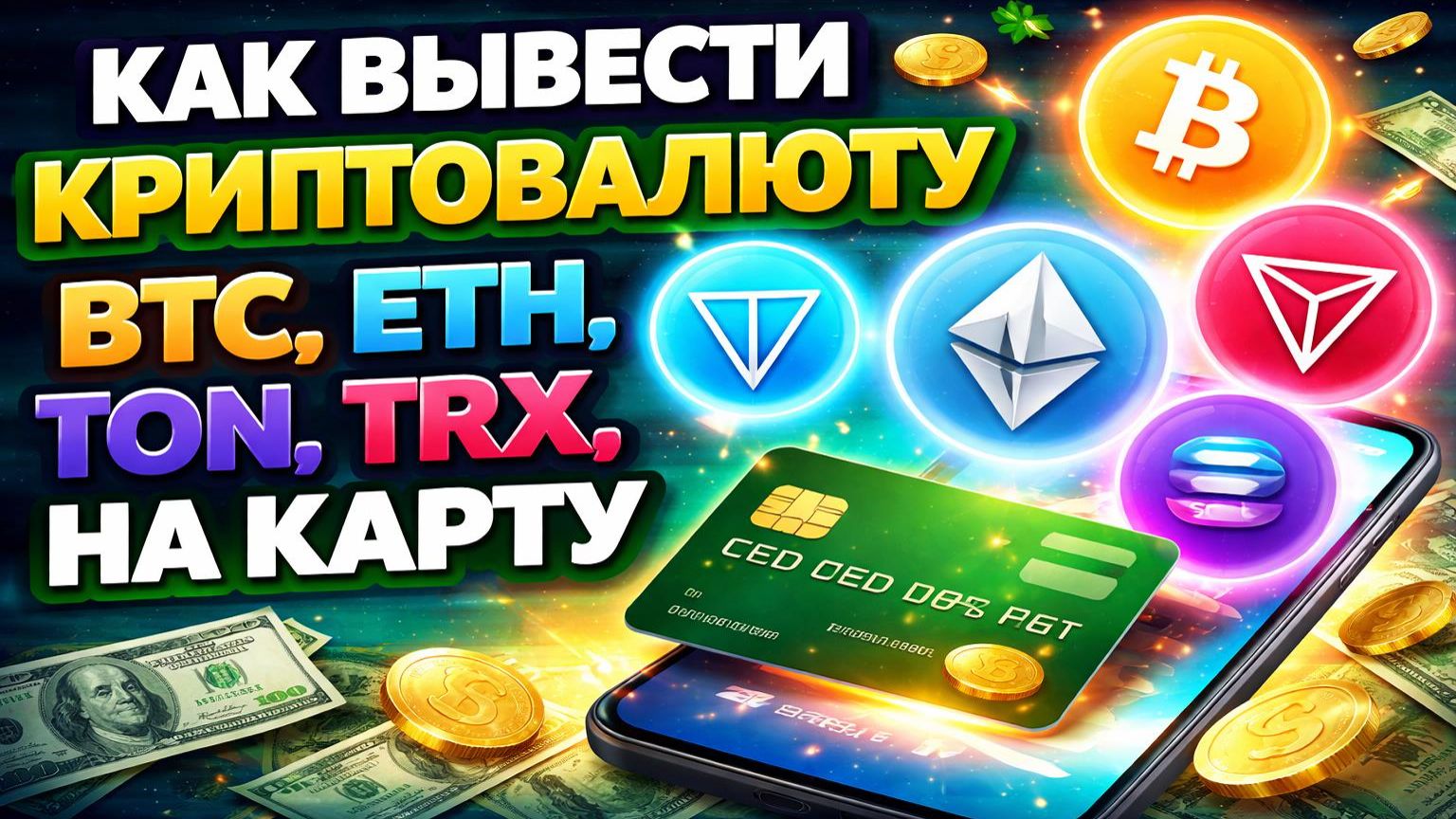 Как вывести криптовалюту BTC, ETH, TON, TRX, SOL c на карту | Вывод крипты с кошелька на карту