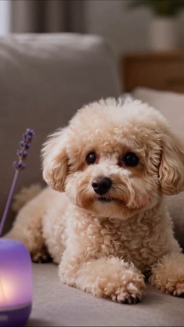 Очаровательная собачка на диване #собака #домашниеживотные #уют