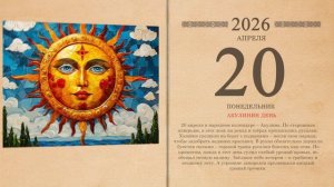20.04.2026 Народный календарь