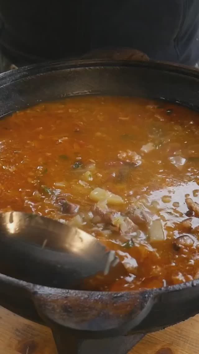 Царские Щи с 3 видами мяса в казане на костре 🥘