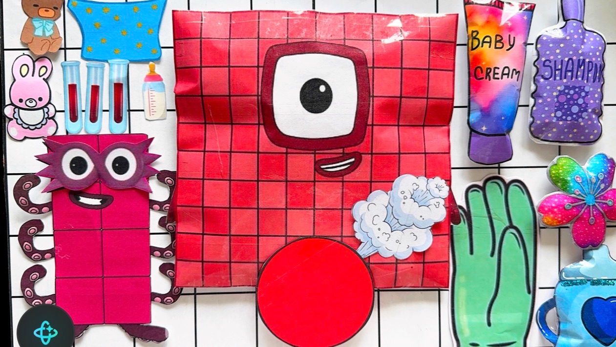 NUMBERBLOCKS 100 БЕРЕМЕННА 🤰 МАЛЫШКОЙ 8 / БУМАЖНЫЕ РОДЫ