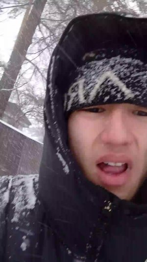 прогуляка 18 апреля Сибирь снег утрл