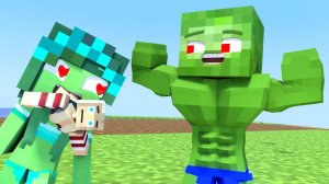 Мускулистый МАЛЫШ ｜ обожает Зомму и ЗомБо. Майнкрафт Мультик