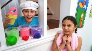 Хайди и Зидан играют в магазин мороженого | Веселые детские истории