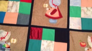 Яблоневый сад. Закончила работу над лоскутным одеялом.