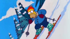 Гомер катается на лыжах