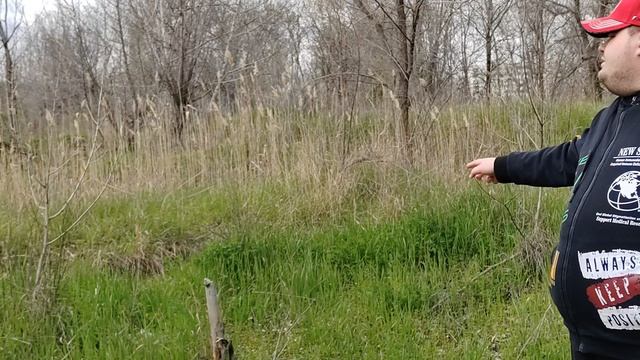 Никита показывает камыш