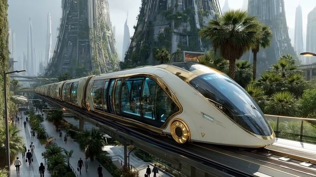 The Eternal City 2300： A Megacity Built To Last Forever (1Hour, 4K) ｜ Ambient Soundscape-(1080p24)