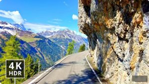 Перевал Клаузенпасс • Великолепный высокогорный перевал • Живописная поездка по Швейцарии! 4K 60fps