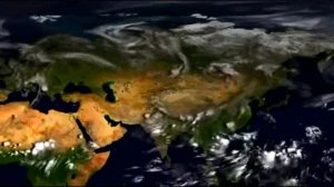 Движение облаков над Евразией за 2025 год