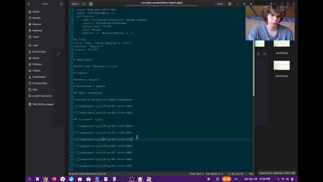 Написание отчета по модулю 1 курса Stepik