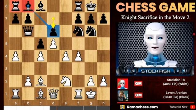 Stockfish 18 допустил ошибку, отдав  коня на втором ходу Nxe5 против Левона Ароняна _ Stockfisрус
