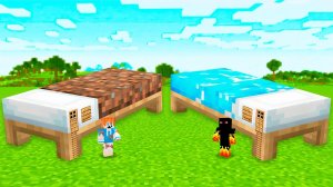 БИТВА БАЗ НА ОГРОМНЫХ КРОВАТЯХ: НУБ ПРОТИВ ПРО - Новые видео МАЙНКРАФТ