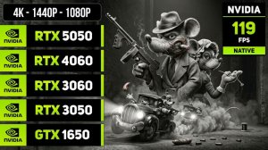 Mouse: P.I. For Hire | RTX 5050 vs 4060 vs 3060 vs 3050 vs 1650 | 1440p/4K | DLSS 4.5
