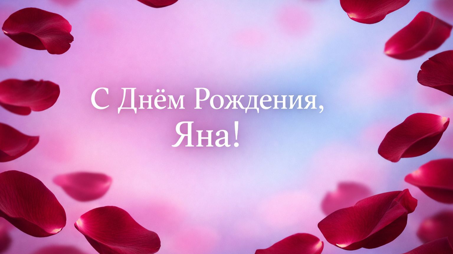 С Днём рождения,  Яна! (Лепестки Роз)