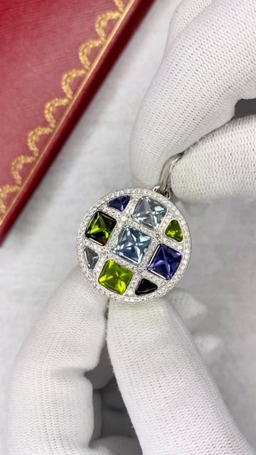 Подвеска с бриллиантами и цветными камнями Cartier арт: С11050