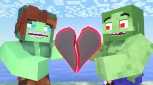 Лучшая история дикой любви ｜ ДИКАЯ любовь между Зомбо и Зоммо. Майнкрафт Мультик