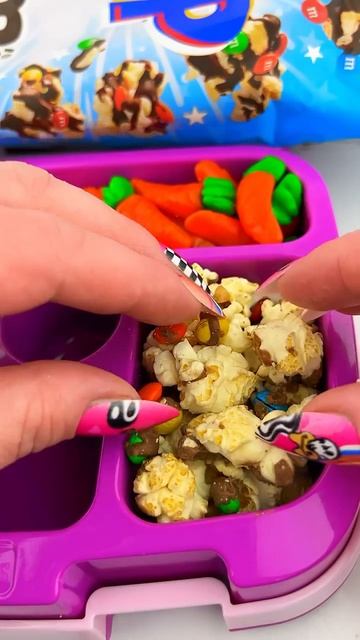 Packing School Lunch With CANDY Food *BENTO Box* Satisfying Video ASMR! #asmr #oddlysatisfying 🍫🍭