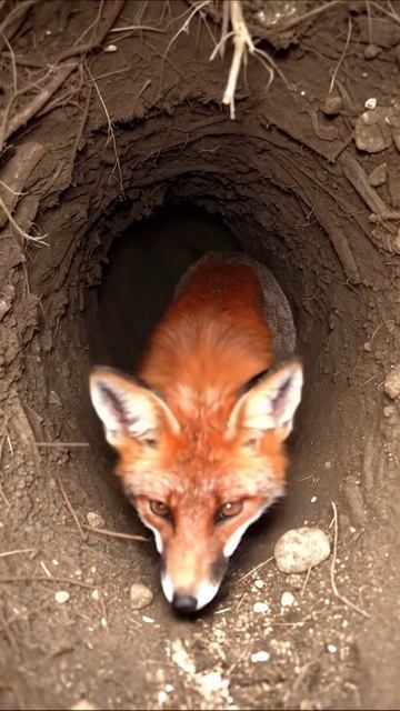 Лисица в норе: загадки природы лиса природа дикаяжизнь