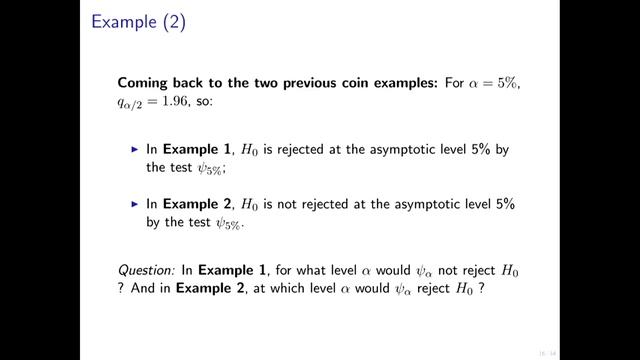 8. Parametric Hypothesis Testing (cont.)