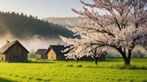 Звук природы. Птицы. Камышовка атоловая весенним утром в деревне