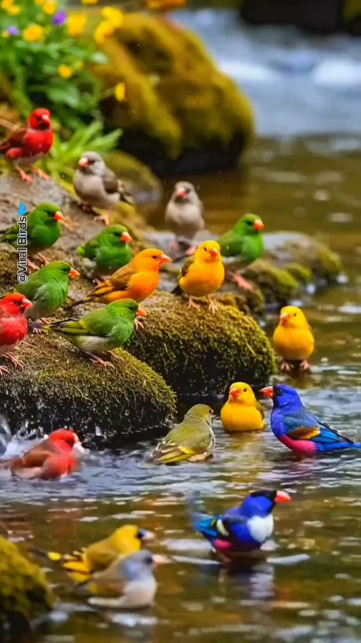  Нейровидео: птички у ручейка  когда спа-день проходит на природе! 