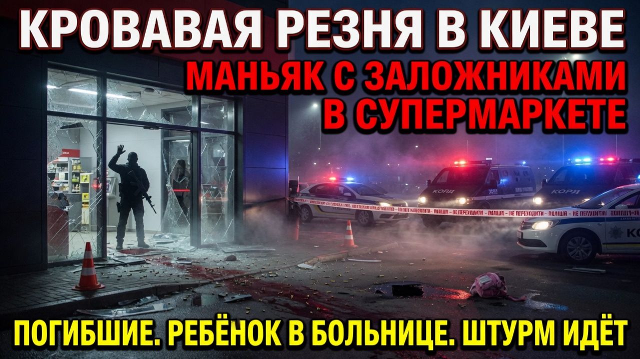 КРОВАВАЯ РЕЗНЯ В СЕРДЦЕ КИЕВА МАНЬЯК РАССТРЕЛЯЛ ПРОХОЖИХ И ЗАБАРРИКАДИРОВАЛСЯ С ЗАЛОЖНИКАМИ.