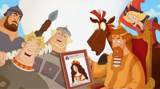 Три Богатыря - Алеша Попович и Тугарин Змей