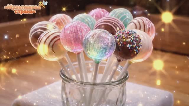 Стеклянные попкейки. Светящаяся ИИ - анимация.