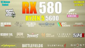 RX 580 8GB + Ryzen 5 5600 | 24 игры