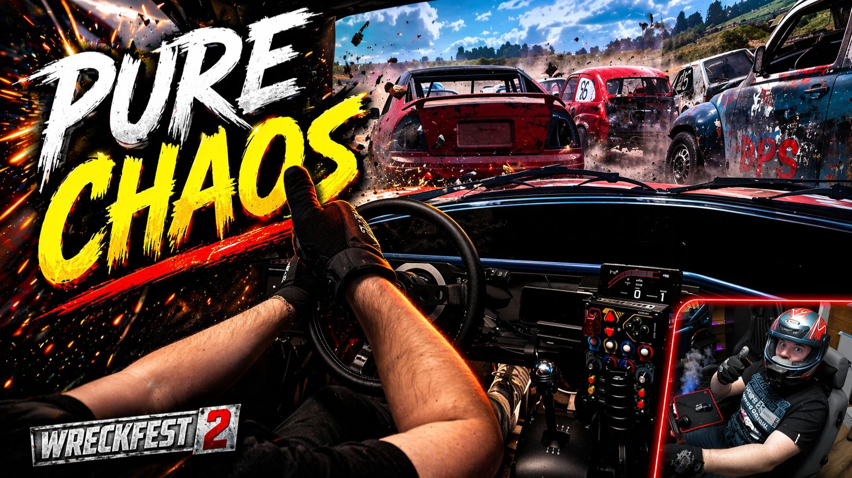 Wreckfest 2 от первого лица с тройным экраном - это БЕЗУМИЕ