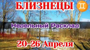 БЛИЗНЕЦЫ ♊ Недельный расклад 20-26 АПРЕЛЯ /Таро Прогноз/Сферы жизни