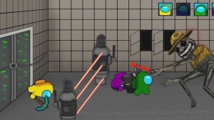 Амогусы против хоррор монстров против Прототипа, анимация